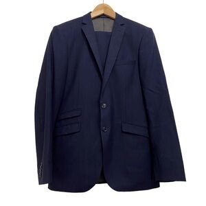 Tiger of Sweden Nedvin navy blue suit 100% wool lightweight 48 luxury blazer
